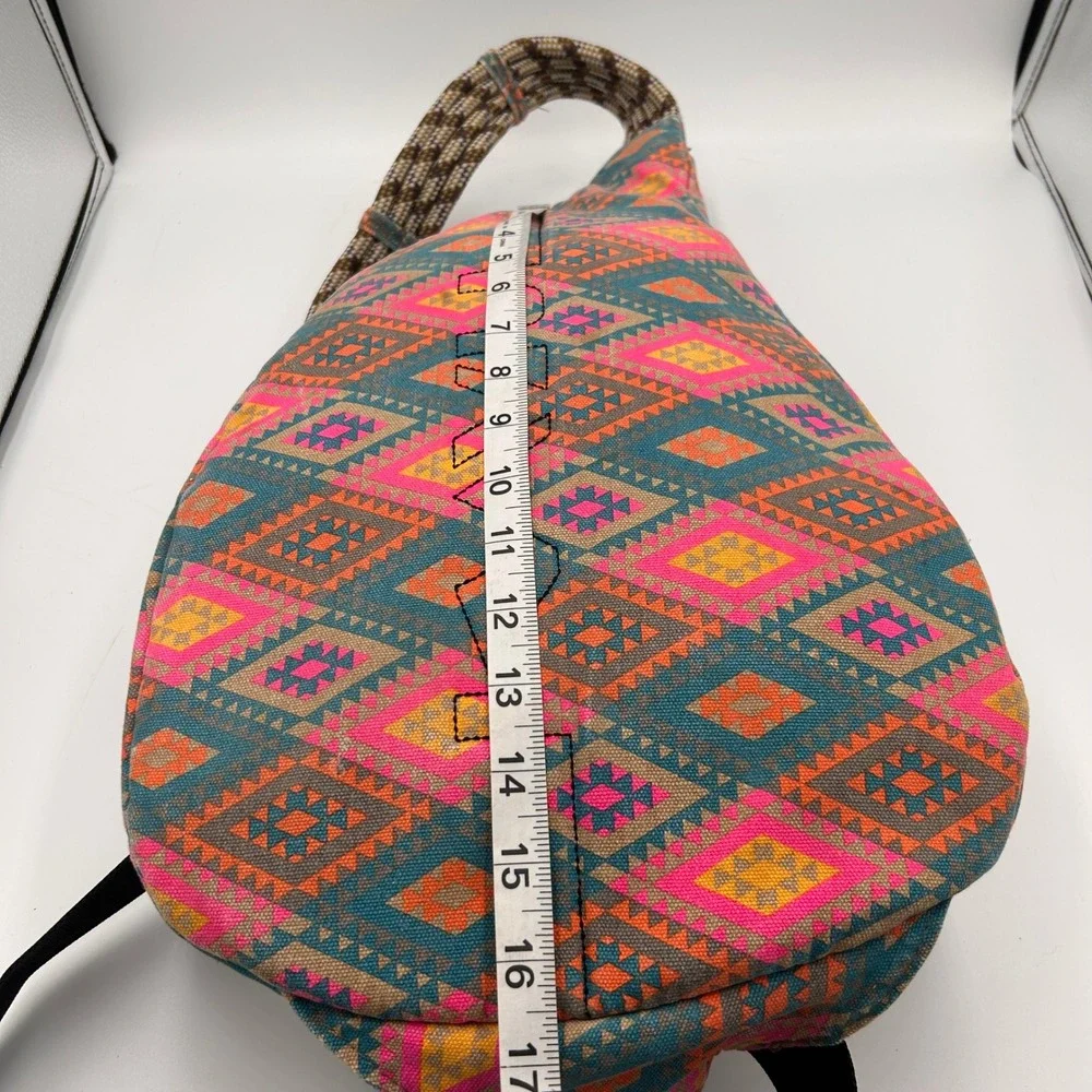 KAVU Rope Sling Bag Aztec Southwestern Cotton Canvas Backpack Granolagirl Hiking